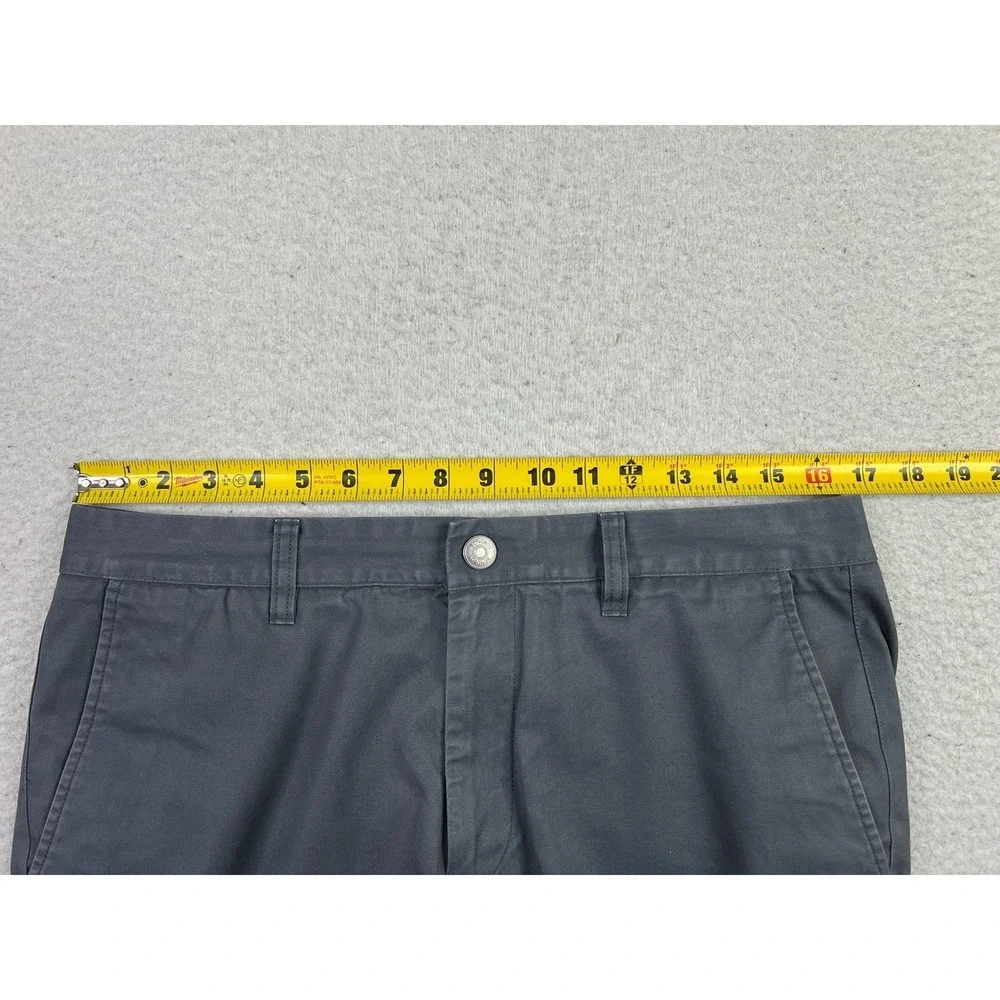 Bonobos Pants Mens 34x30 Gray Straight Fit Chino Flat Front Zip Fly Cotton Twill